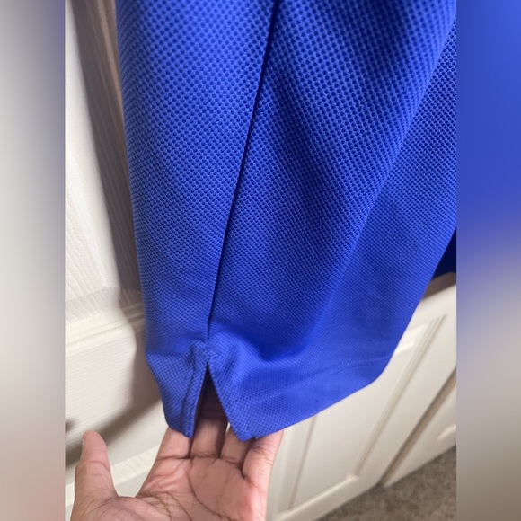 Columbia PFG Blue Knit Vented Fishing Polo Shirt Omni Shade - Picture 6 of 13